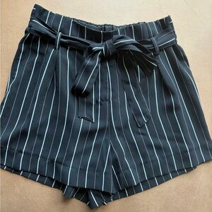 Striped paperbag style Women's Shorts